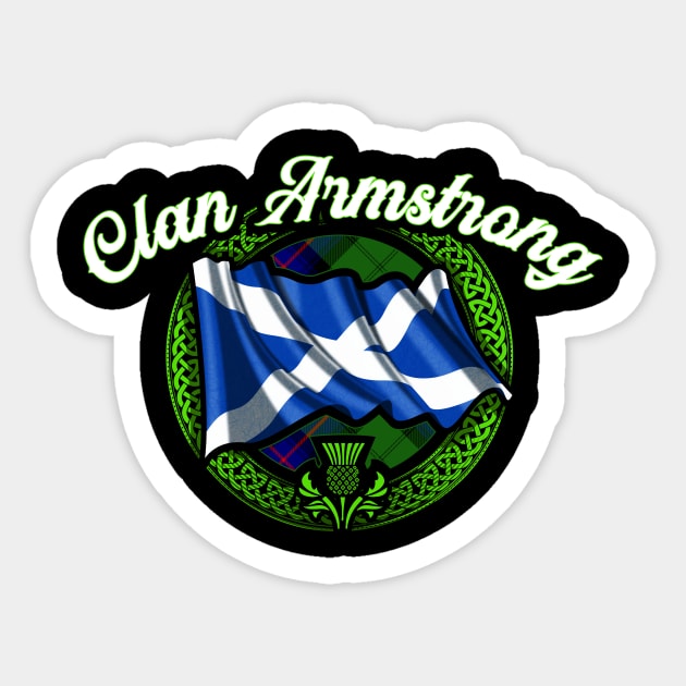 Scottish Flag Clan Armstrong Sticker by Celtic Folk